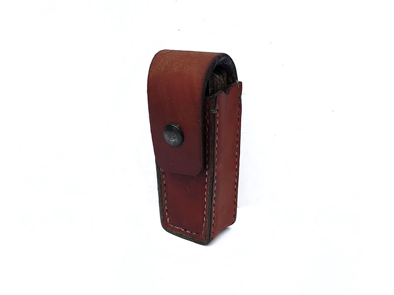 Traditional box stitching knife pouches