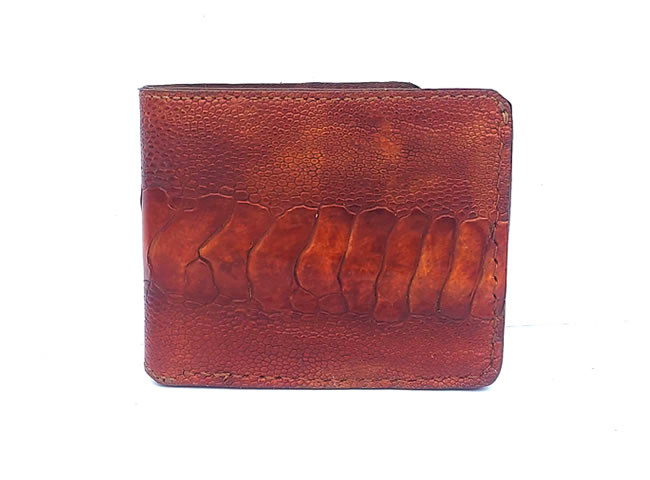 Men style wallet in Ostrich leather